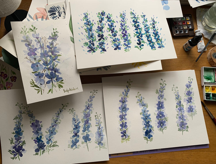 The Dancing Delphinium Collection