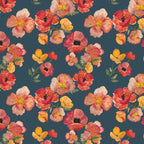 Ember Poppies Linen Dinner Napkins