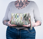 Clutch/Makeup bag with Featherlight pattern