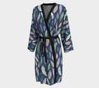 Silky Robe — Featherlight on Navy
