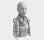 Scarf & Shawl in Dancing Delphinium