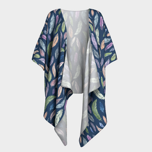 Draped Kimono — Featherlight on Navy