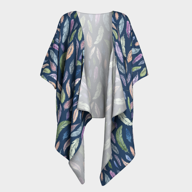 Draped Kimono — Featherlight on Navy