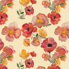 Ember Poppies Linen Dinner Napkins