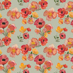 Ember Poppies Linen Dinner Napkins