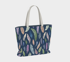 The Weekender Tote – Feathers on Navy