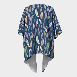 Draped Kimono — Featherlight on Navy
