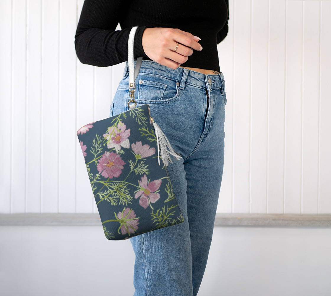 Vegan Leather Clutch & Makeup Bag – Airy Cosmos