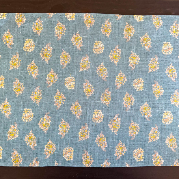 golden hydrangea blooms european linen placemats
