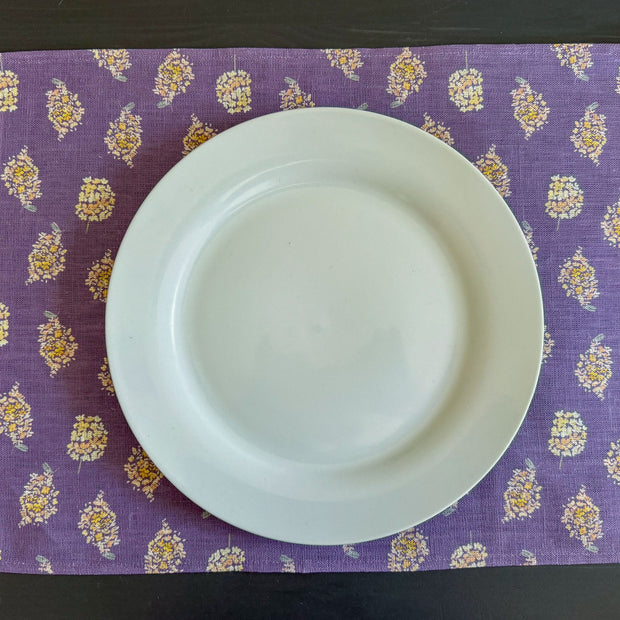 golden hydrangea blooms european linen placemats