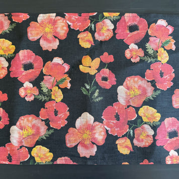 ember poppies european linen placemats
