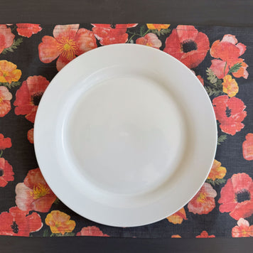 ember poppies european linen placemats