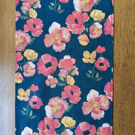 ember poppies european linen table runner