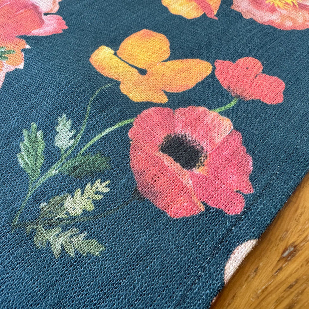 ember poppies european linen table runner