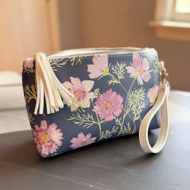airy cosmos clutch in vegan leather