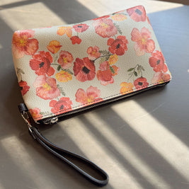 the ember poppies clutch collection in vegan leather