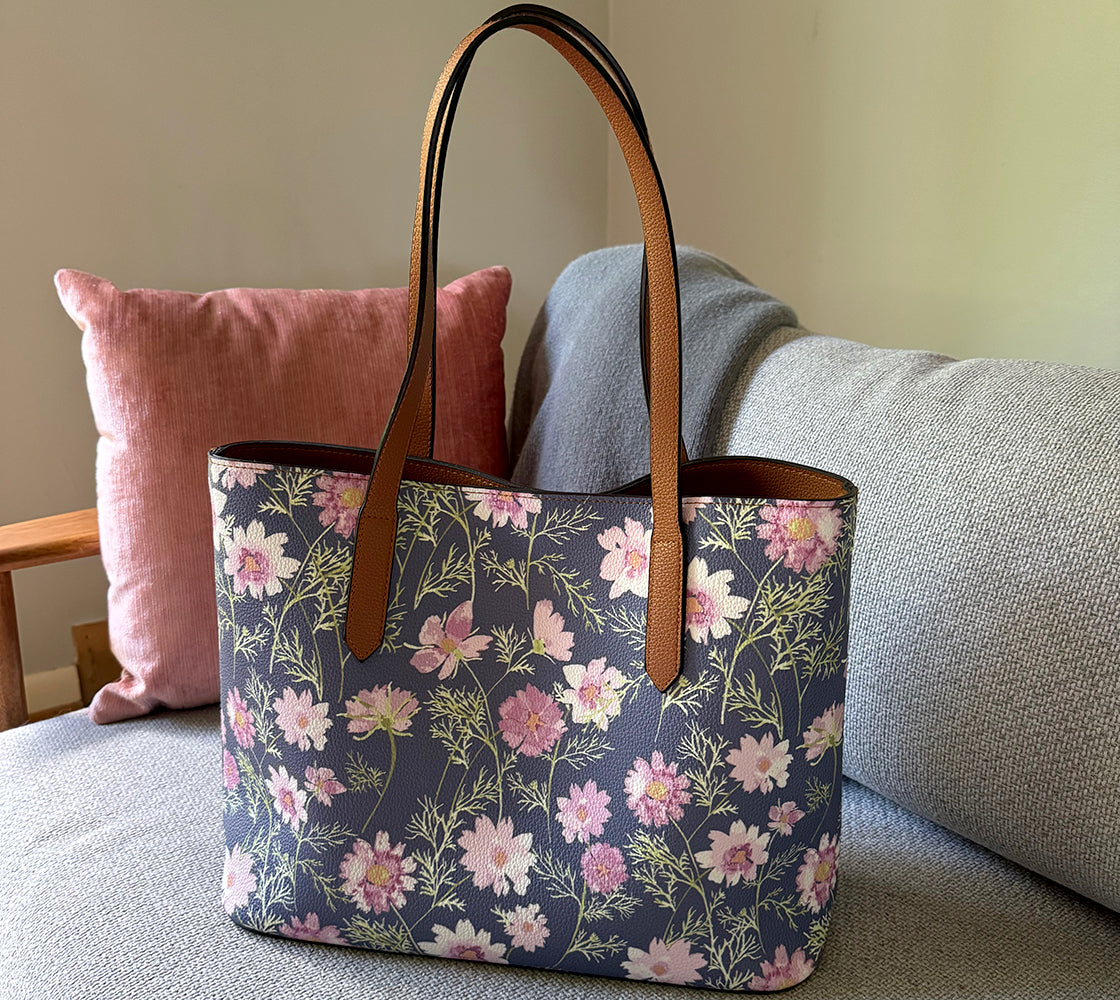 Vegan Leather Carryall Tote – Airy Cosmos