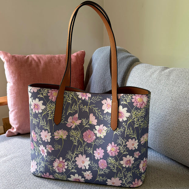 Vegan Leather Carryall Tote – Airy Cosmos