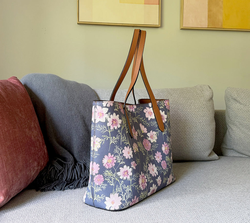 Vegan Leather Carryall Tote – Airy Cosmos