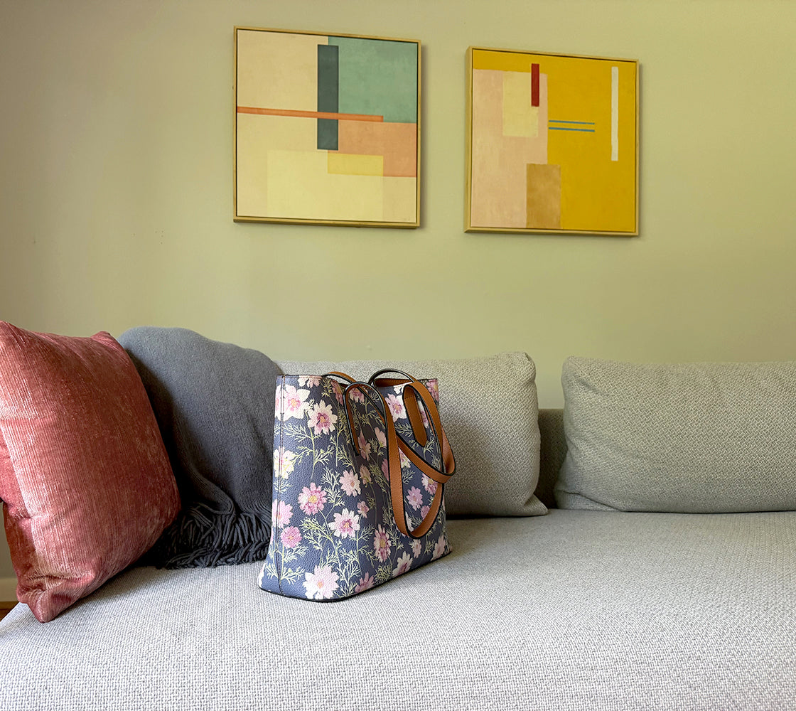 Vegan Leather Carryall Tote – Airy Cosmos