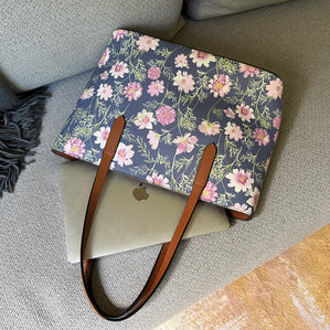 Vegan Leather Carryall Tote – Airy Cosmos