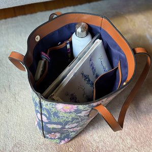 Vegan Leather Carryall Tote – Airy Cosmos