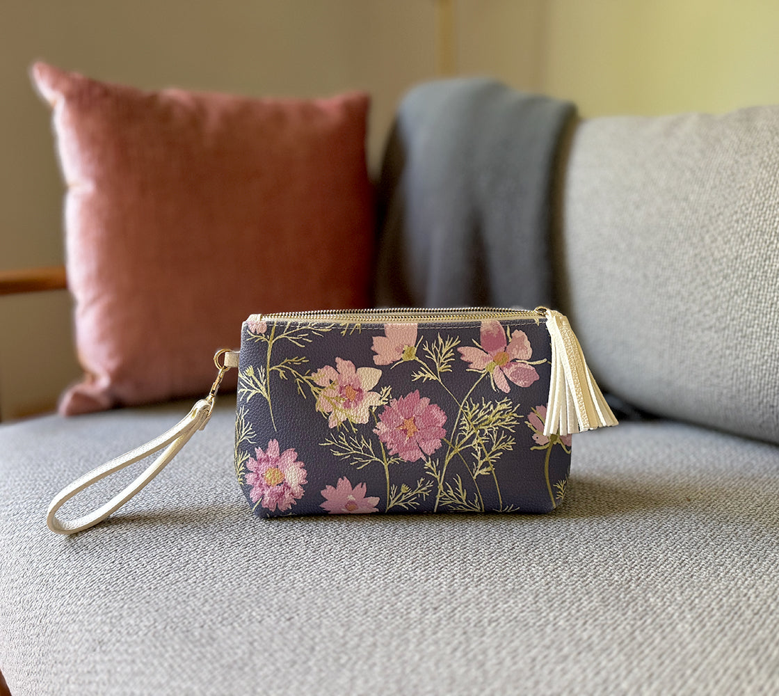 Vegan Leather Clutch & Makeup Bag – Airy Cosmos