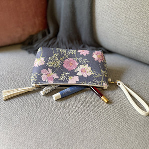 airy cosmos clutch in vegan leather