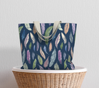 The Weekender Tote – Feathers on Navy