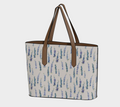 Vegan Leather Carryall — Dancing Delphinium on Cream