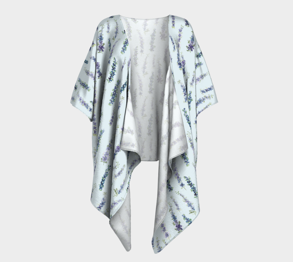 Draped Kimono – Delphinium Barely Blue