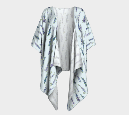 Draped Kimono – Delphinium Barely Blue