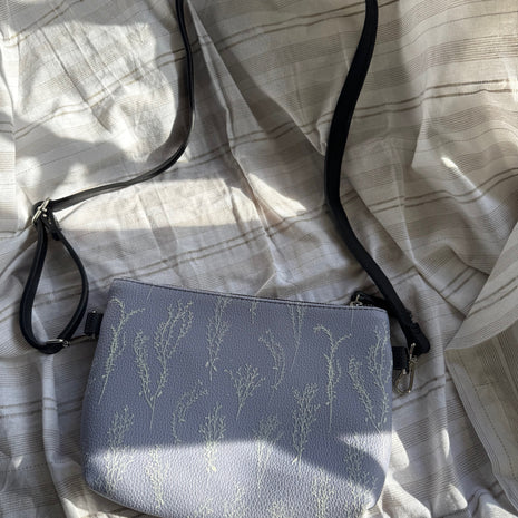 crossbody purse in stems in vegan leather