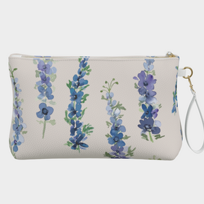 Vegan Leather Clutch & Makeup Bag – Delphinium Natural