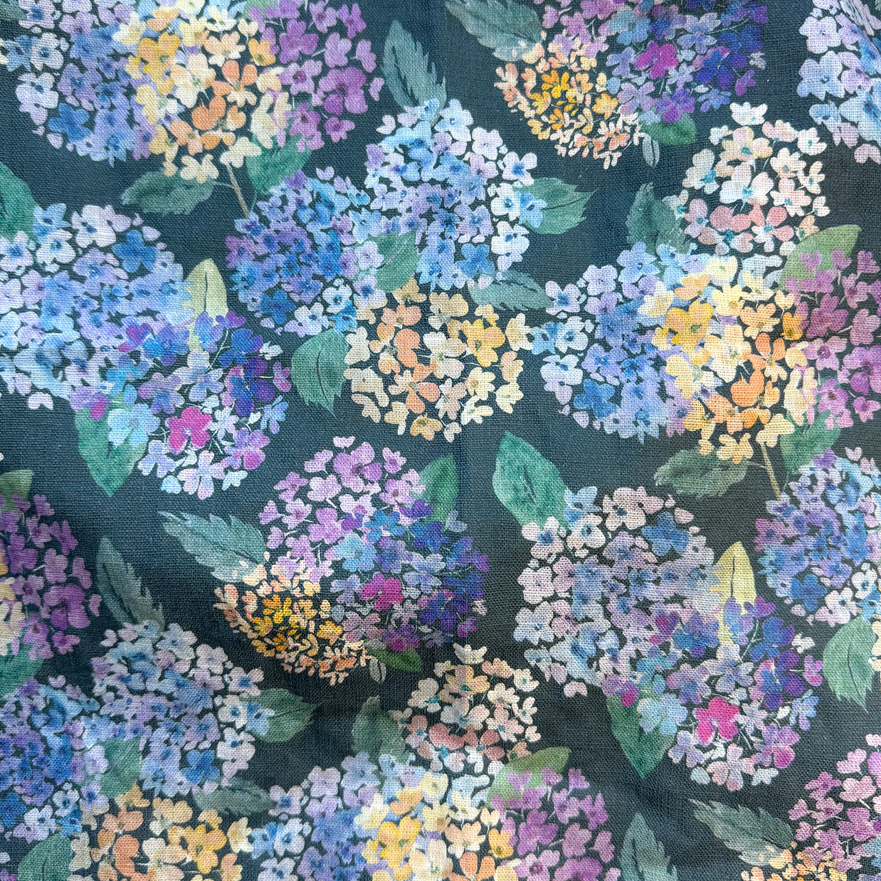 Endless Hydrangea Linen Tea Towel