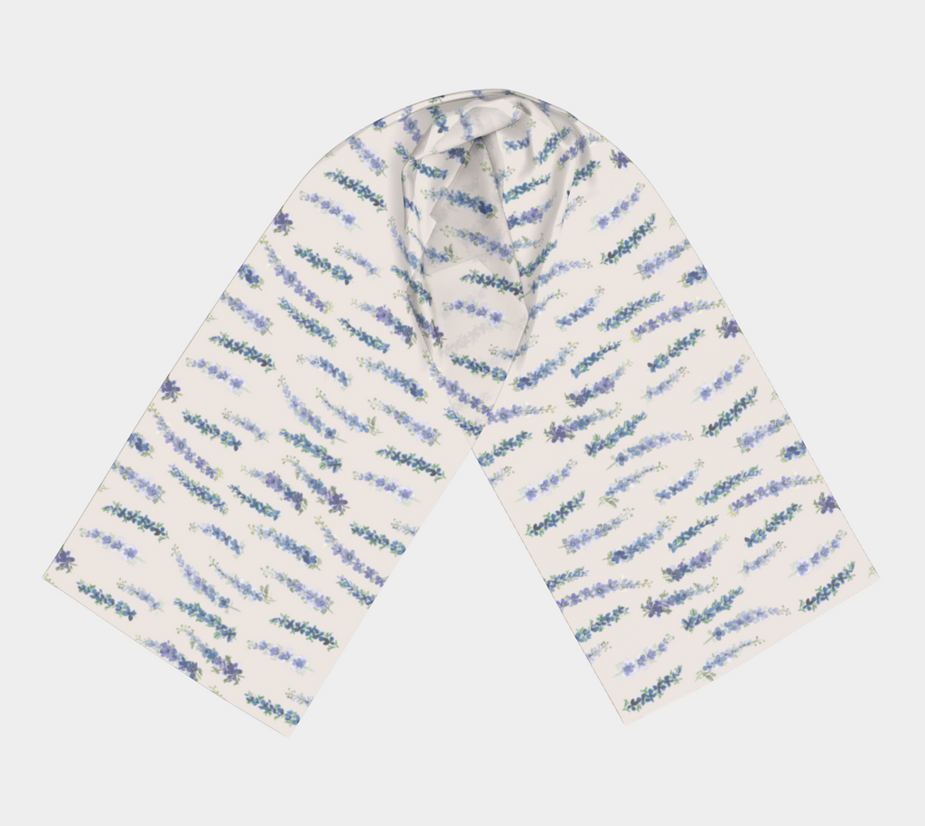 Scarf & Shawl in Dancing Delphinium
