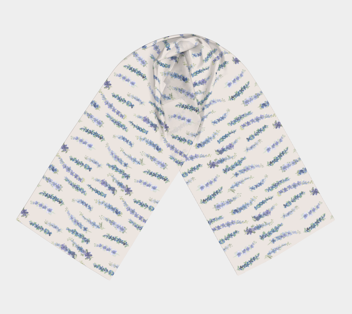 Scarf & Shawl in Dancing Delphinium