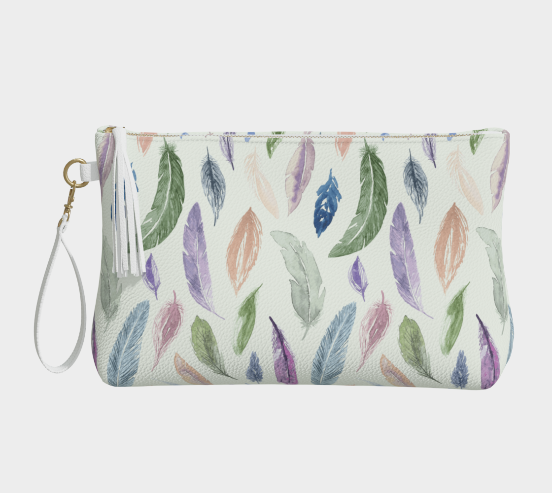 Clutch/Makeup bag with Featherlight pattern