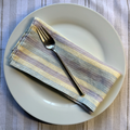 Hydrangea Stripes Linen Napkins