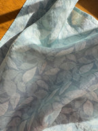 Layered Hydrangea Leaves Linen Tea Towel