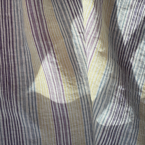 hydrangea stripes linen tea towel